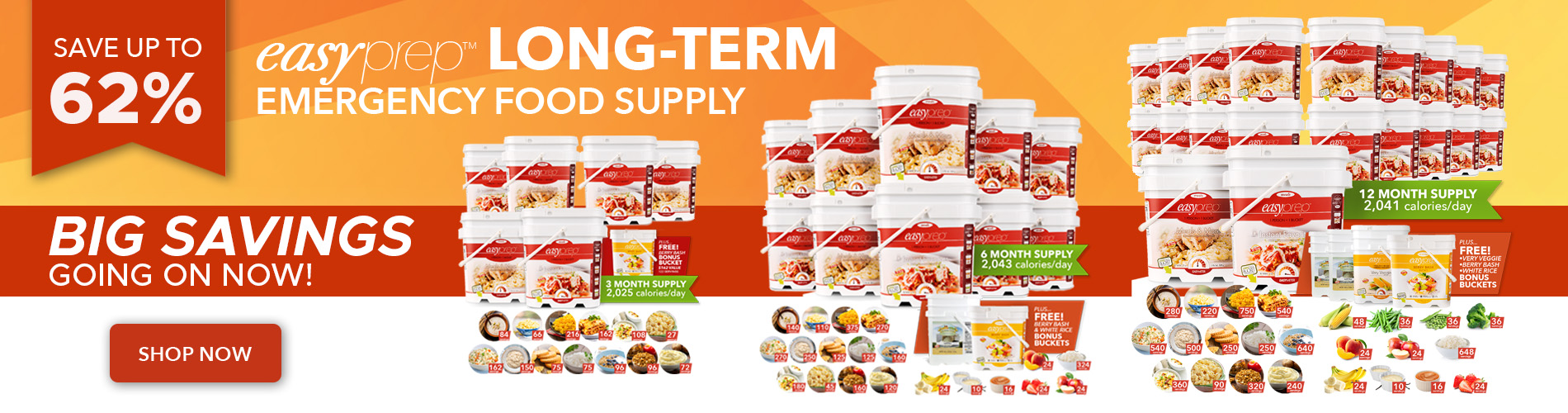 Shop EasyPrep Long Term Food Storage Kits
